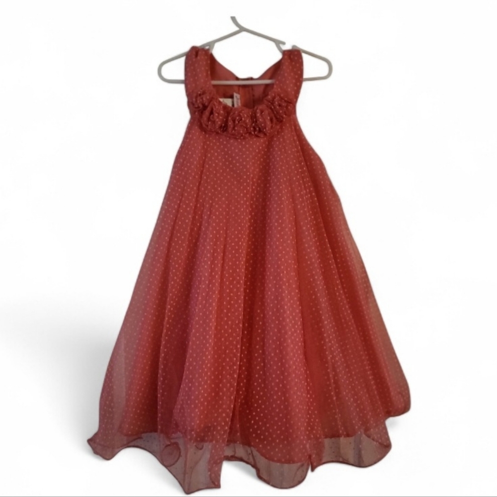 Jessica Ann Red Polka Dot Kids Formal Dress